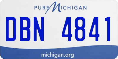 MI license plate DBN4841