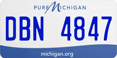 MI license plate DBN4847