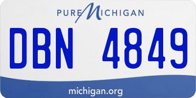 MI license plate DBN4849