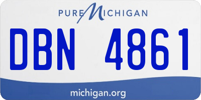 MI license plate DBN4861