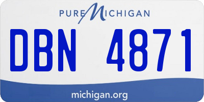 MI license plate DBN4871