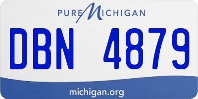 MI license plate DBN4879