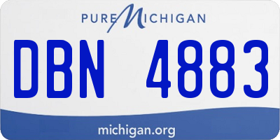 MI license plate DBN4883