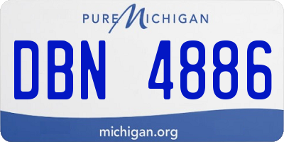 MI license plate DBN4886