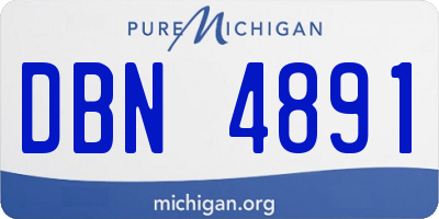MI license plate DBN4891