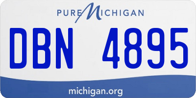 MI license plate DBN4895