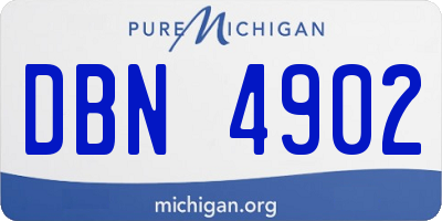 MI license plate DBN4902