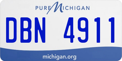 MI license plate DBN4911