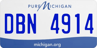 MI license plate DBN4914