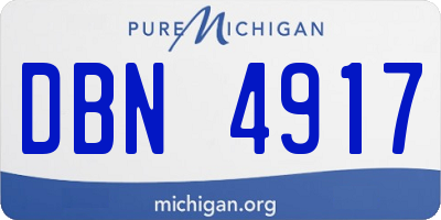 MI license plate DBN4917