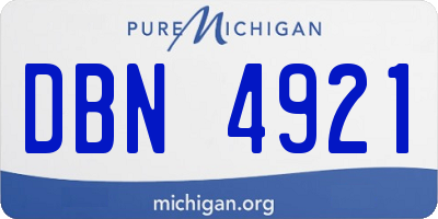 MI license plate DBN4921