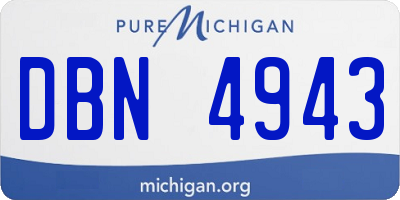 MI license plate DBN4943