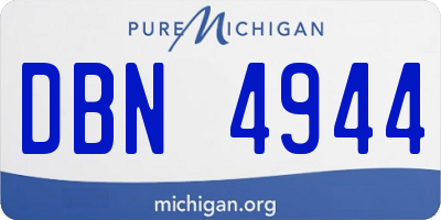 MI license plate DBN4944