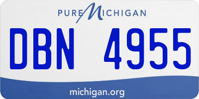 MI license plate DBN4955