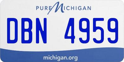 MI license plate DBN4959
