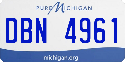 MI license plate DBN4961