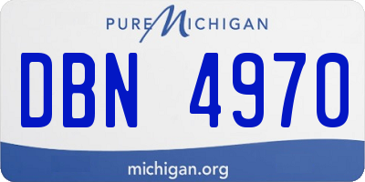 MI license plate DBN4970