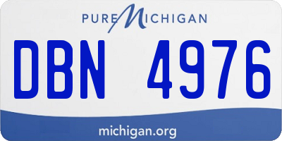 MI license plate DBN4976