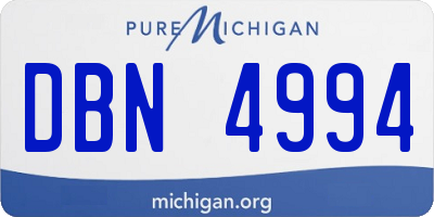 MI license plate DBN4994