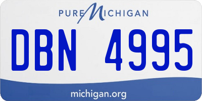MI license plate DBN4995