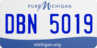 MI license plate DBN5019