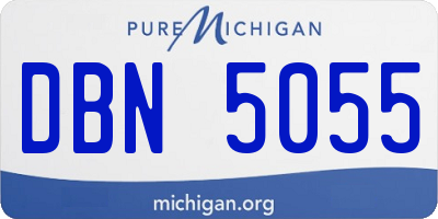 MI license plate DBN5055