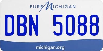 MI license plate DBN5088
