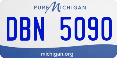 MI license plate DBN5090