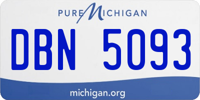 MI license plate DBN5093