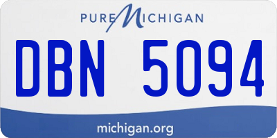 MI license plate DBN5094