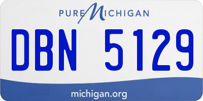 MI license plate DBN5129