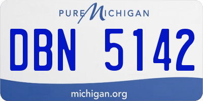 MI license plate DBN5142