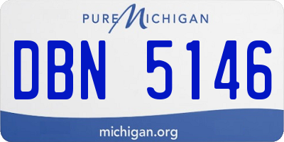 MI license plate DBN5146