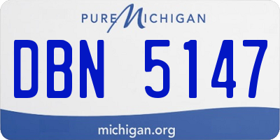 MI license plate DBN5147