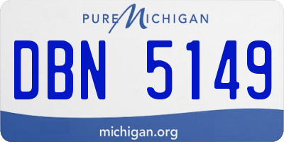 MI license plate DBN5149