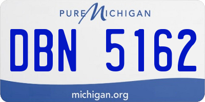 MI license plate DBN5162