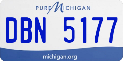 MI license plate DBN5177