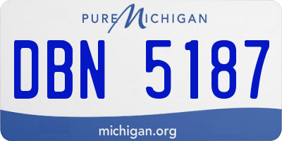 MI license plate DBN5187