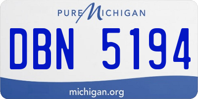 MI license plate DBN5194
