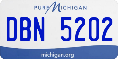 MI license plate DBN5202