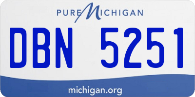 MI license plate DBN5251