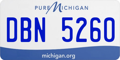 MI license plate DBN5260