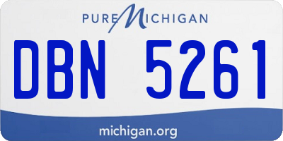 MI license plate DBN5261