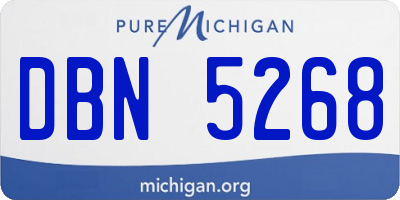 MI license plate DBN5268