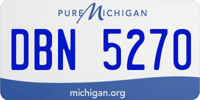MI license plate DBN5270