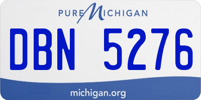MI license plate DBN5276