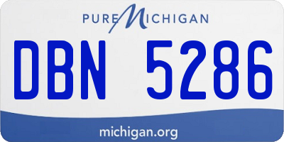 MI license plate DBN5286
