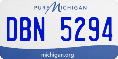 MI license plate DBN5294