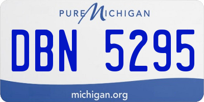 MI license plate DBN5295