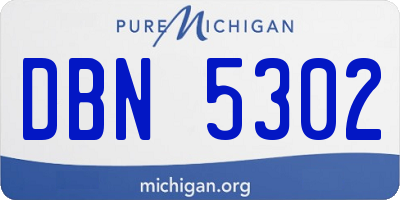 MI license plate DBN5302